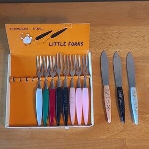 LITTLE FORKS & LITTLE KNIVES Incomplete Set, Perfect For Replacements